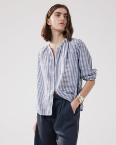 Chemise Femme en Coton Bleu Clayton