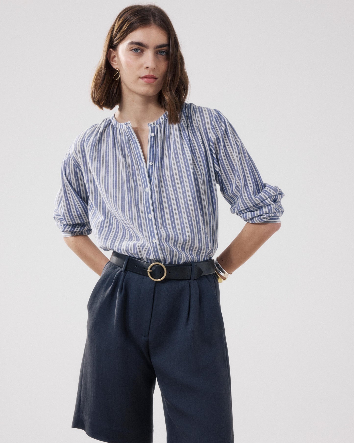 Chemise Femme en Coton Bleu Clayton