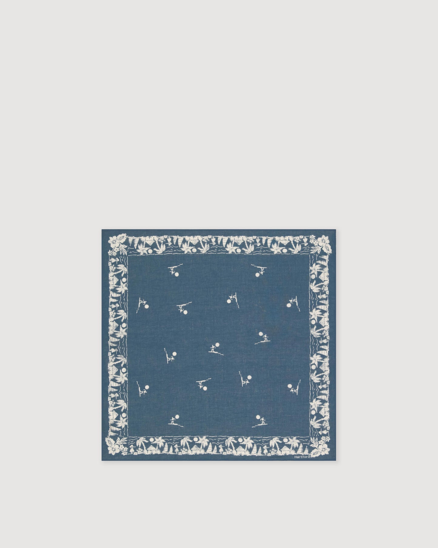 Bandana da donna in cotone blu Denim Surfer