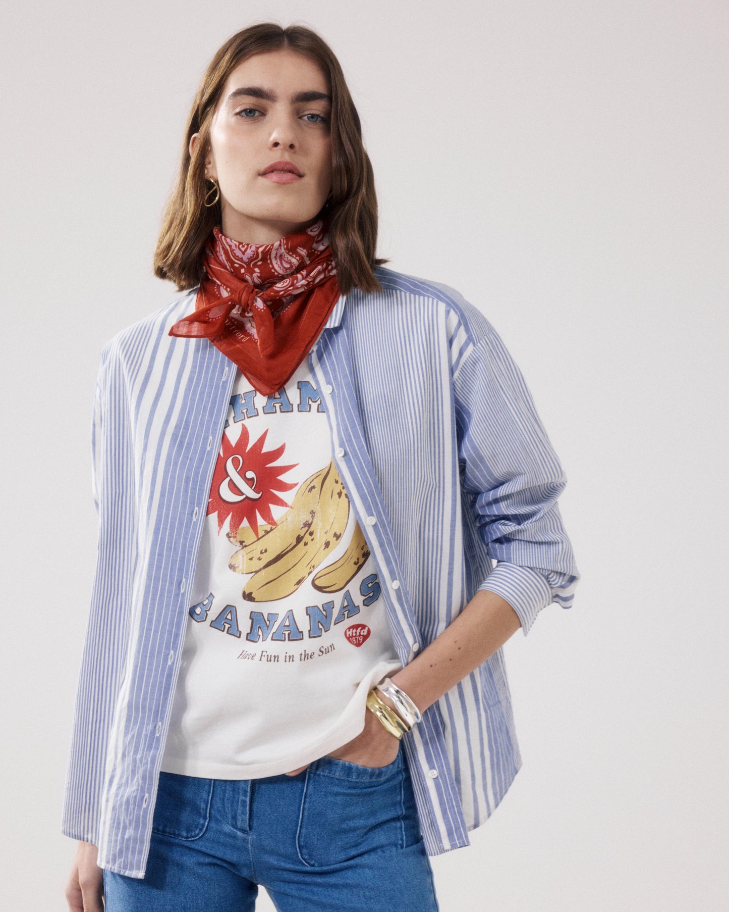 Bandana Femme en Coton Rouge Paisley