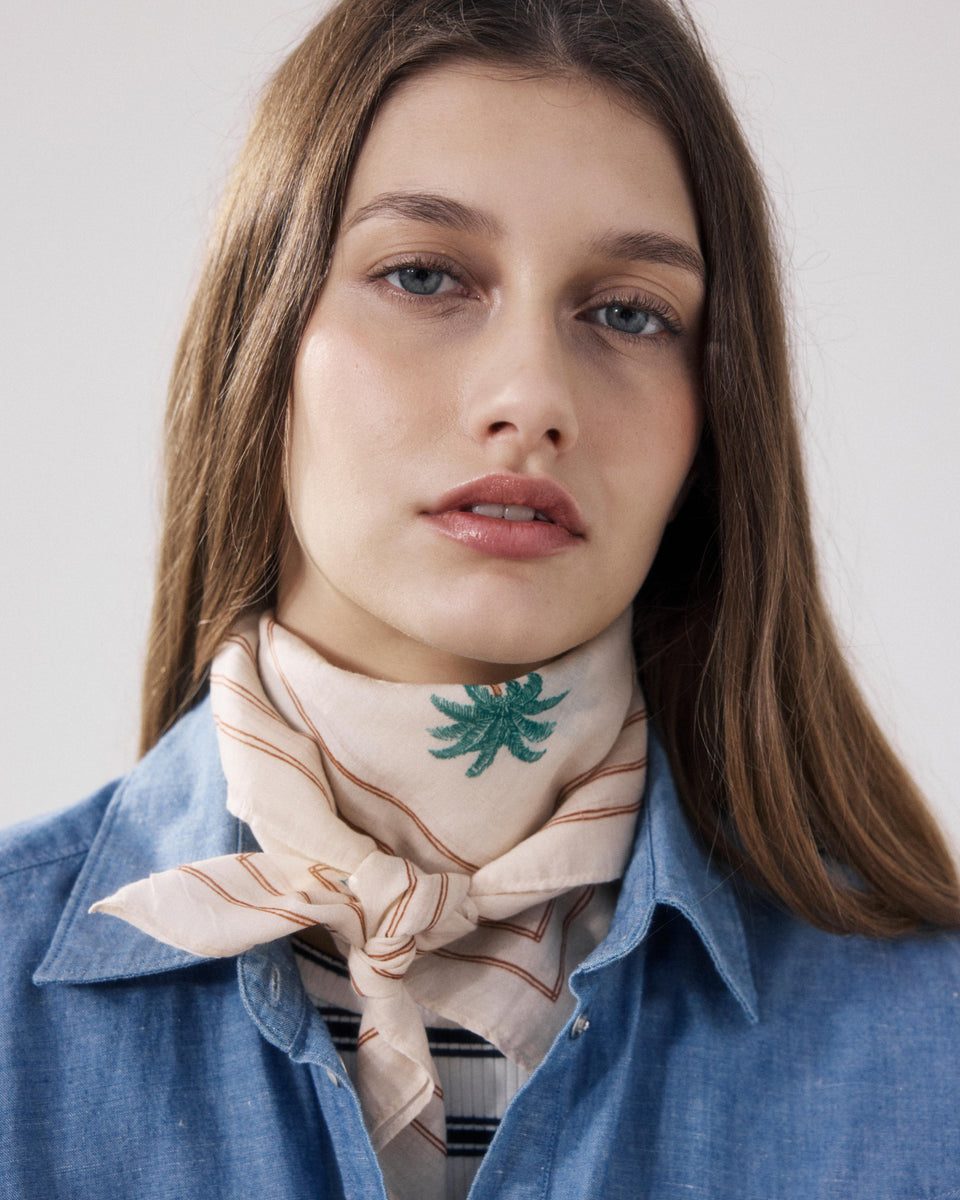 Bandana Femme en Coton Beige Sunseekers - Image principale
