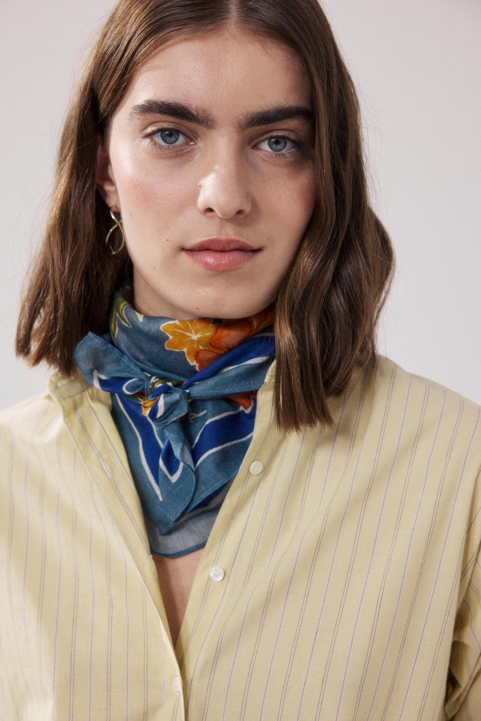 Bandana Femme en Coton Bleu Denim Costa Rica - Image alternative