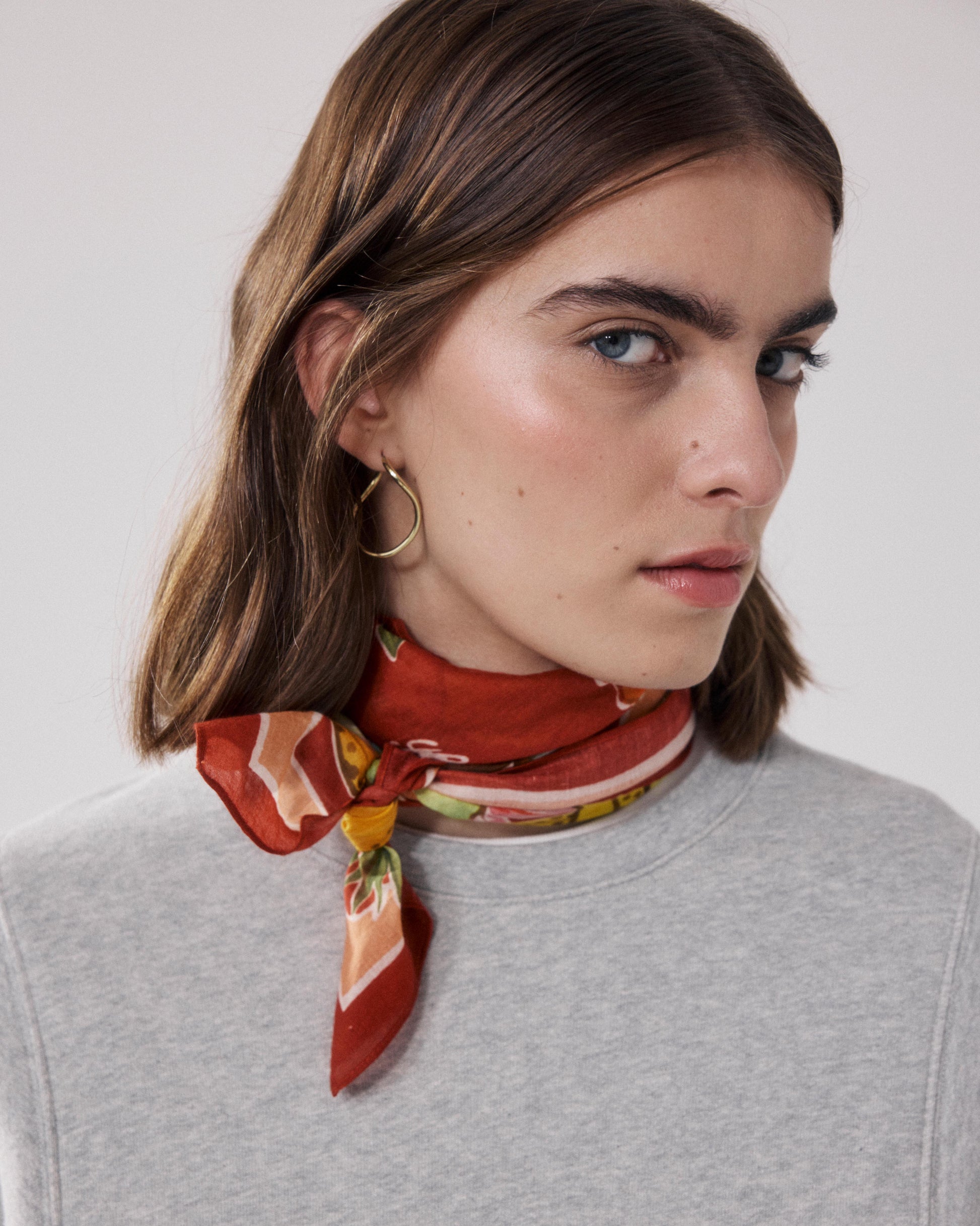 Pañuelo de algodón rojo para mujer Costa Rica BFDD718-03