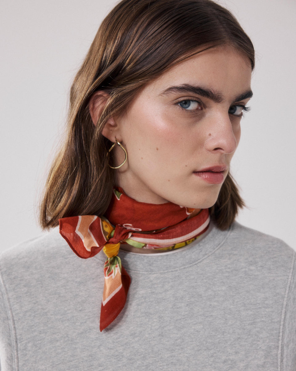Bandana Femme en Coton Rouge Costa Rica - Image principale