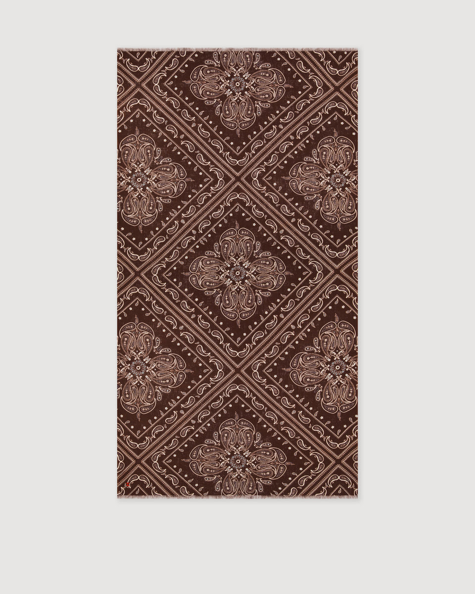 Sarong Femme en Coton Marron Bandana - Image 3