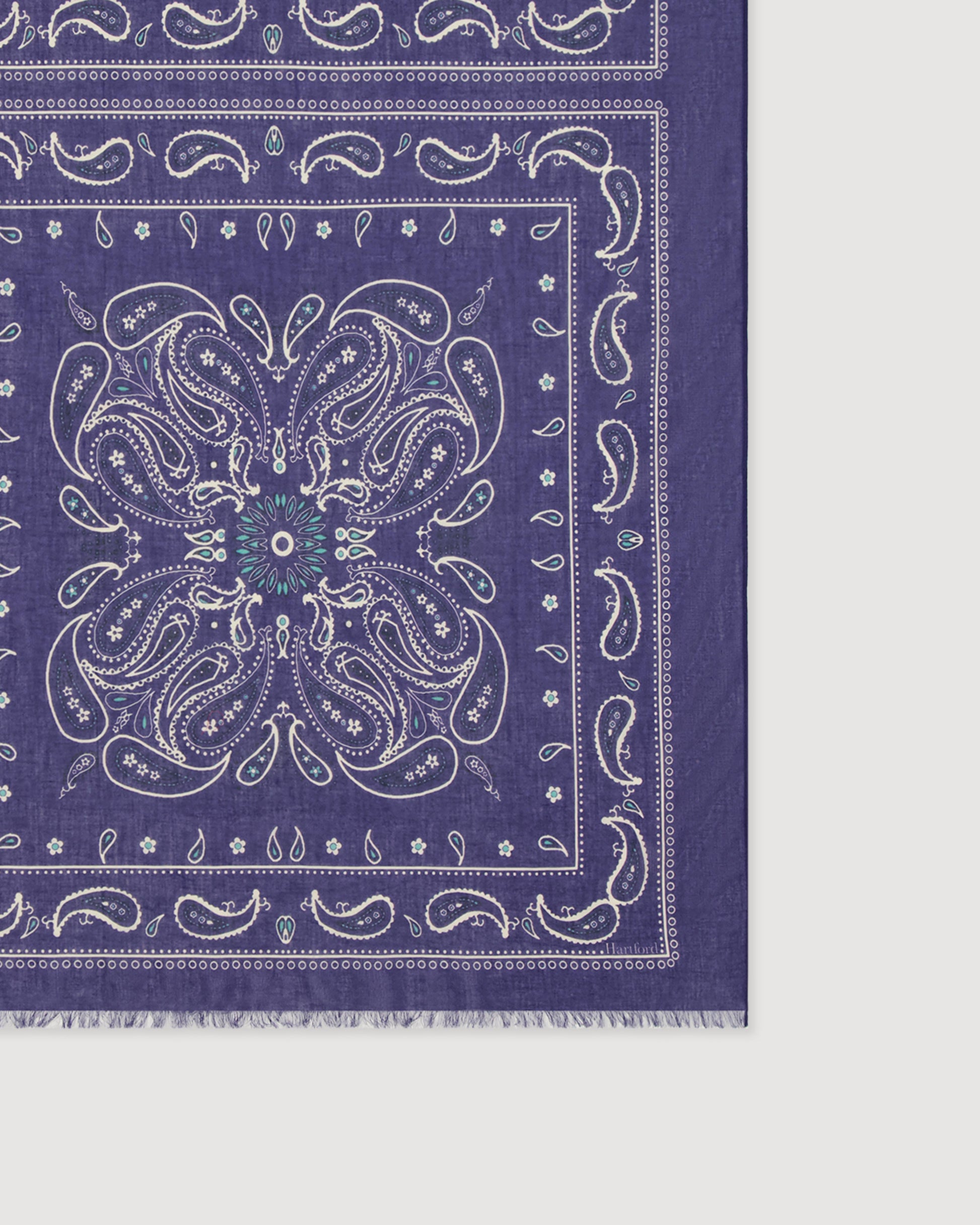 Bandana voor dames van indigo blauw katoen