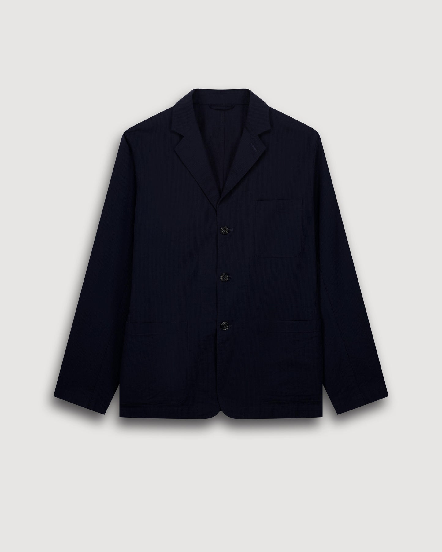 Giacca da uomo in cotone seersucker blu navy Julian BFE1113-01