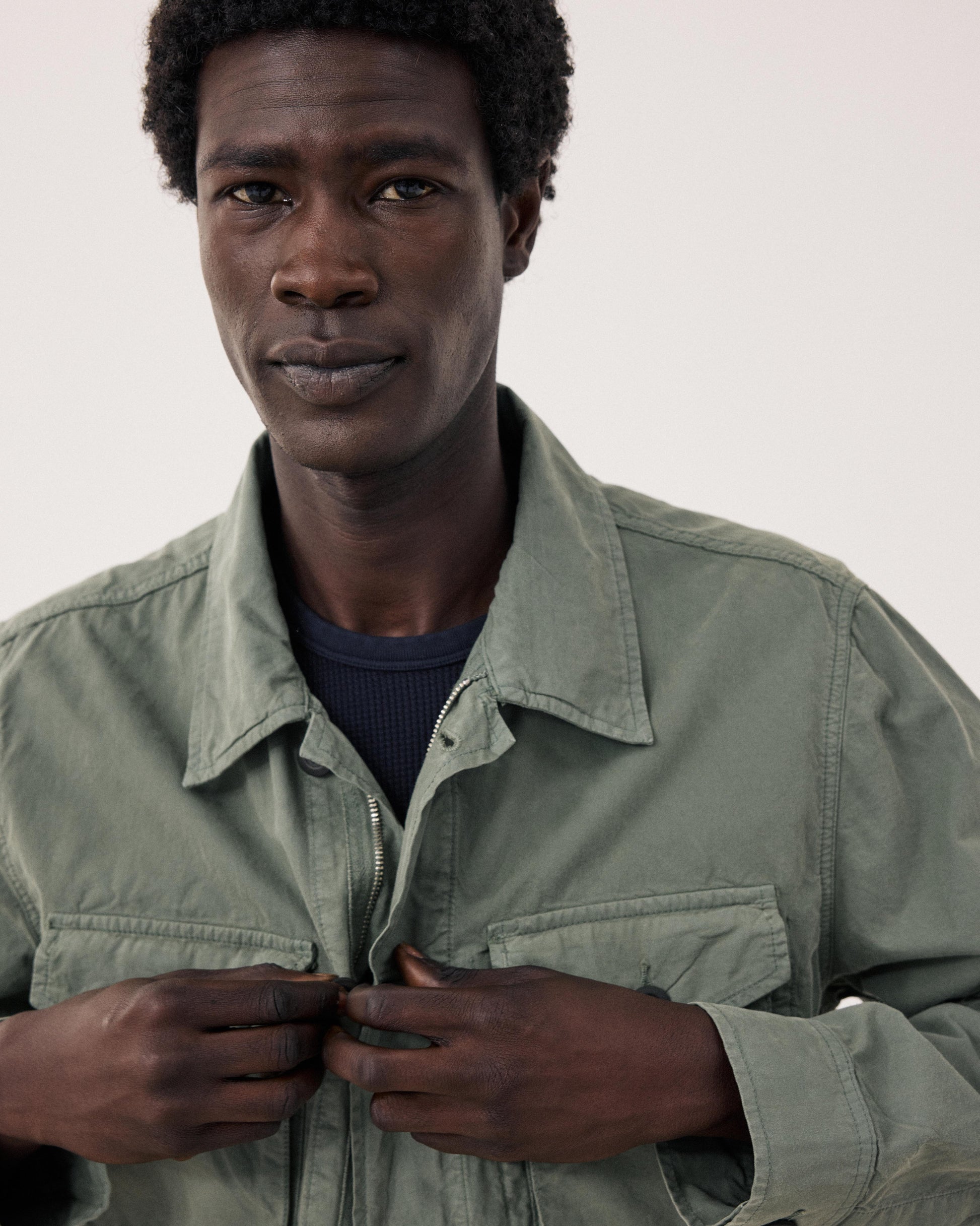 Veste Homme en Chino Vert Militaire Jonah BFE3123-02