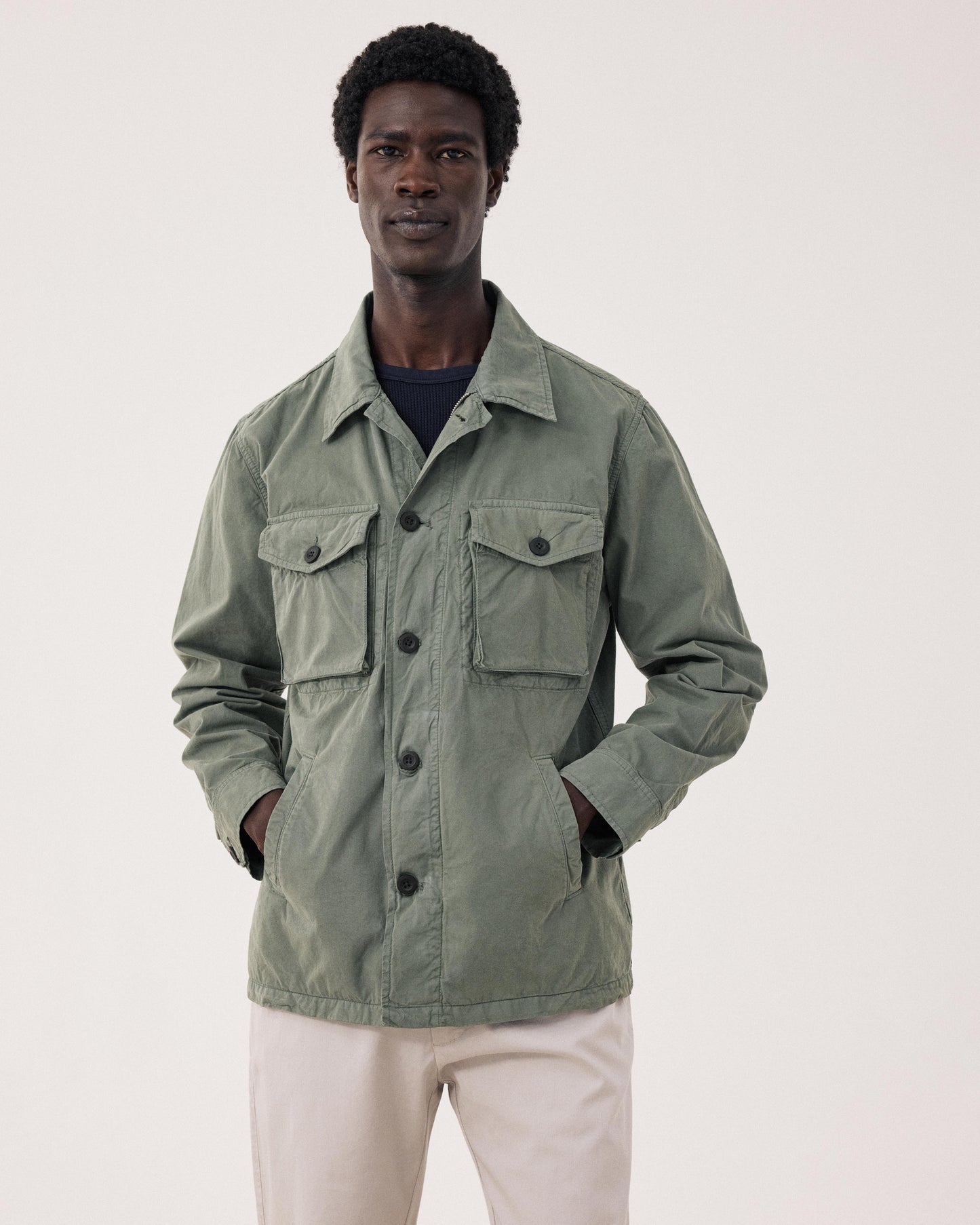 Veste Homme en Chino Vert Militaire Jonah BFE3123-02