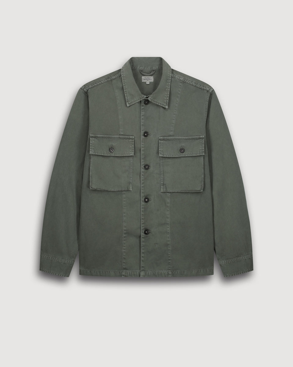 Veste Homme en Coton à Chevrons Vert Militaire Dar - Image 3
