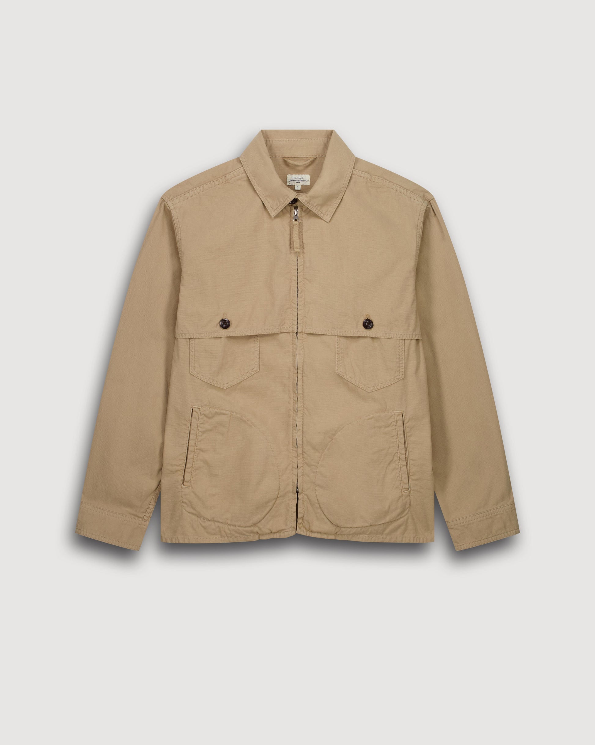 Chaqueta de hombre de algodón beige tipo drill BFE9126-02