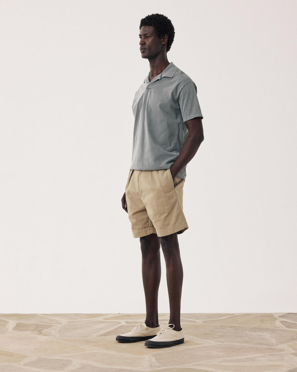 Short Homme en Coton Beige Sahara - Image alternative