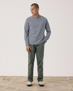 Pantalon Homme en Coton à Chevrons Vert Militaire Fatigue BFF3124-02