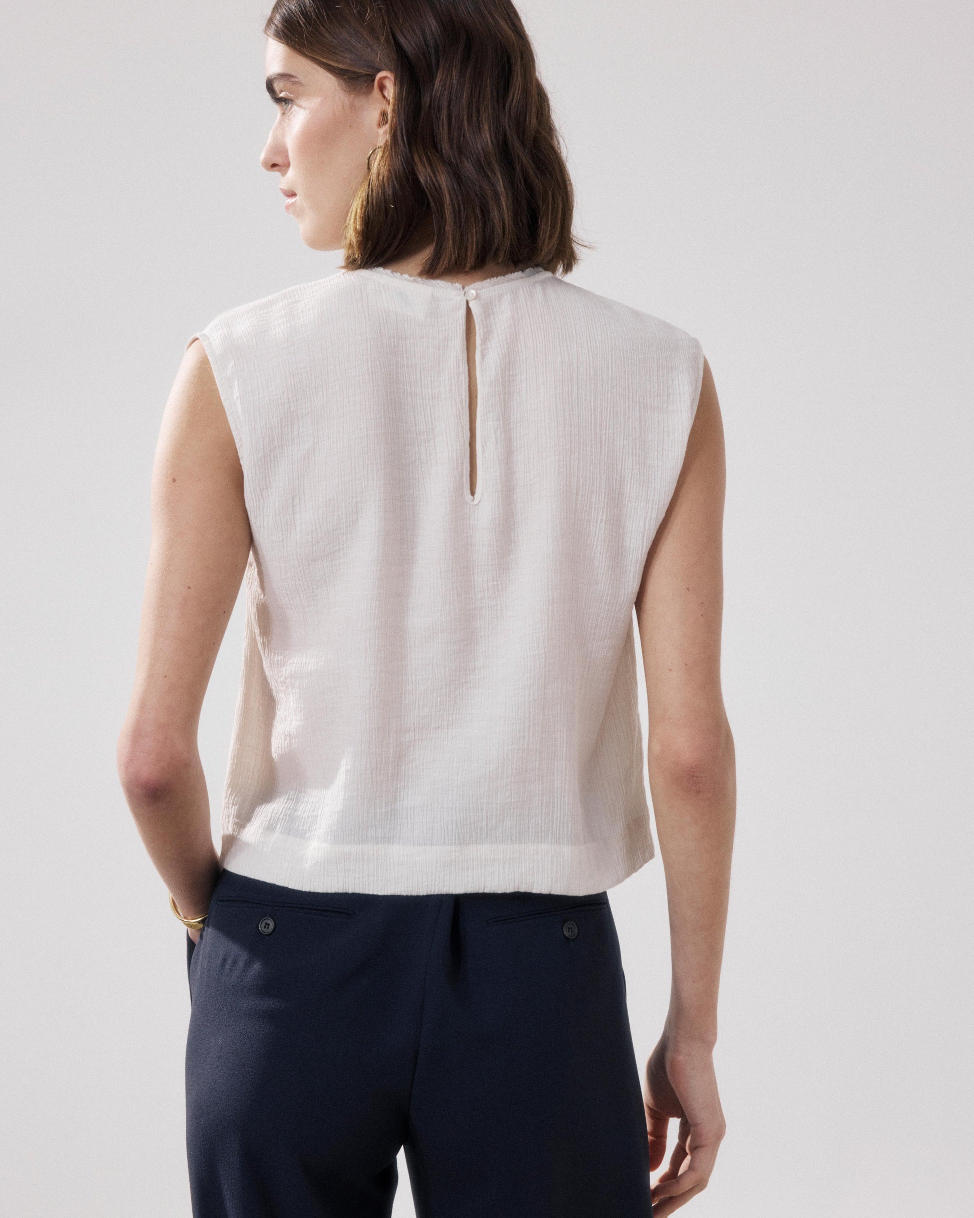 Top Femme en Coton Beige Howi