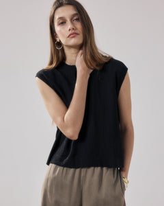 Top Femme en Coton Noir Howi
