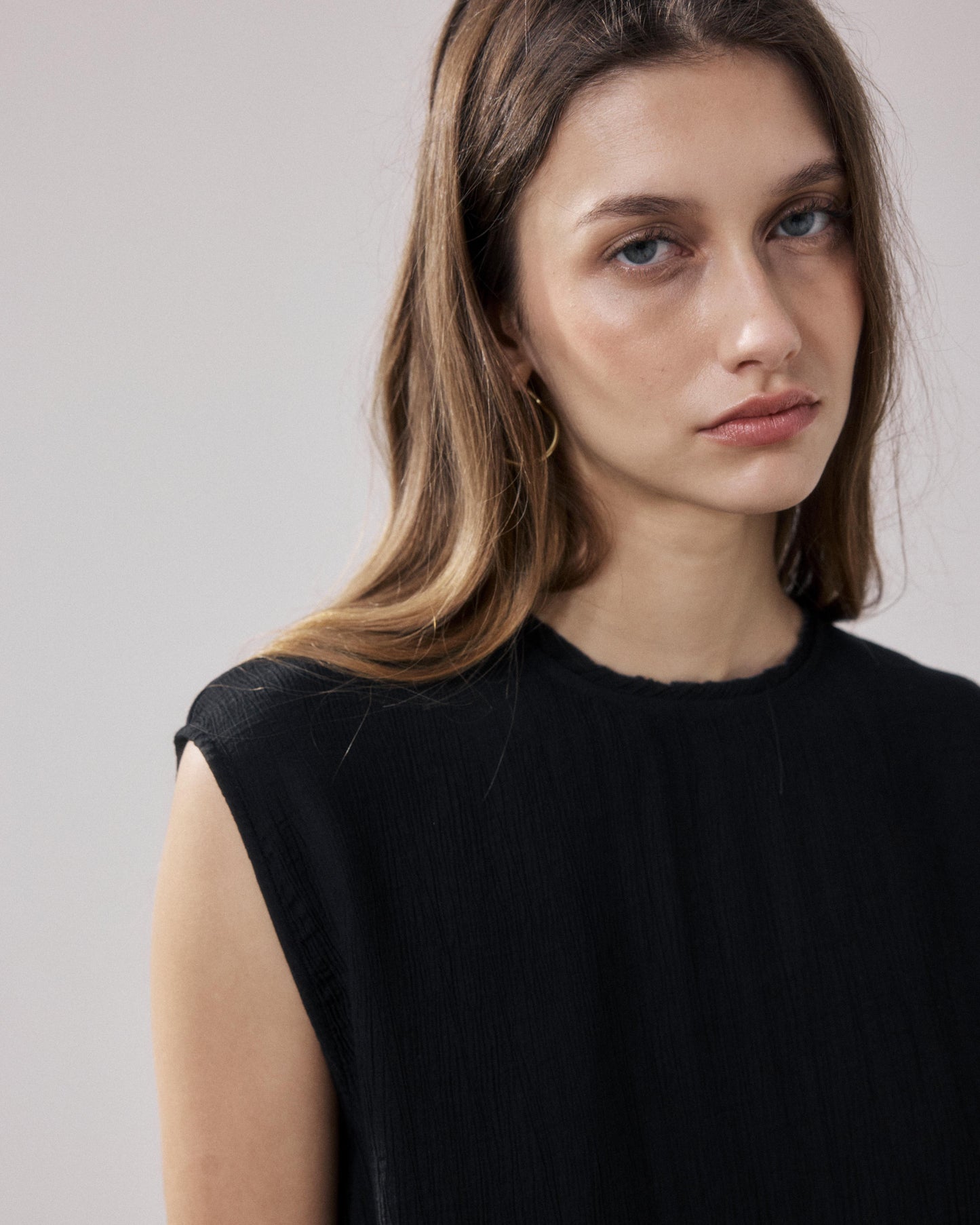 Top Femme en Coton Noir Howi