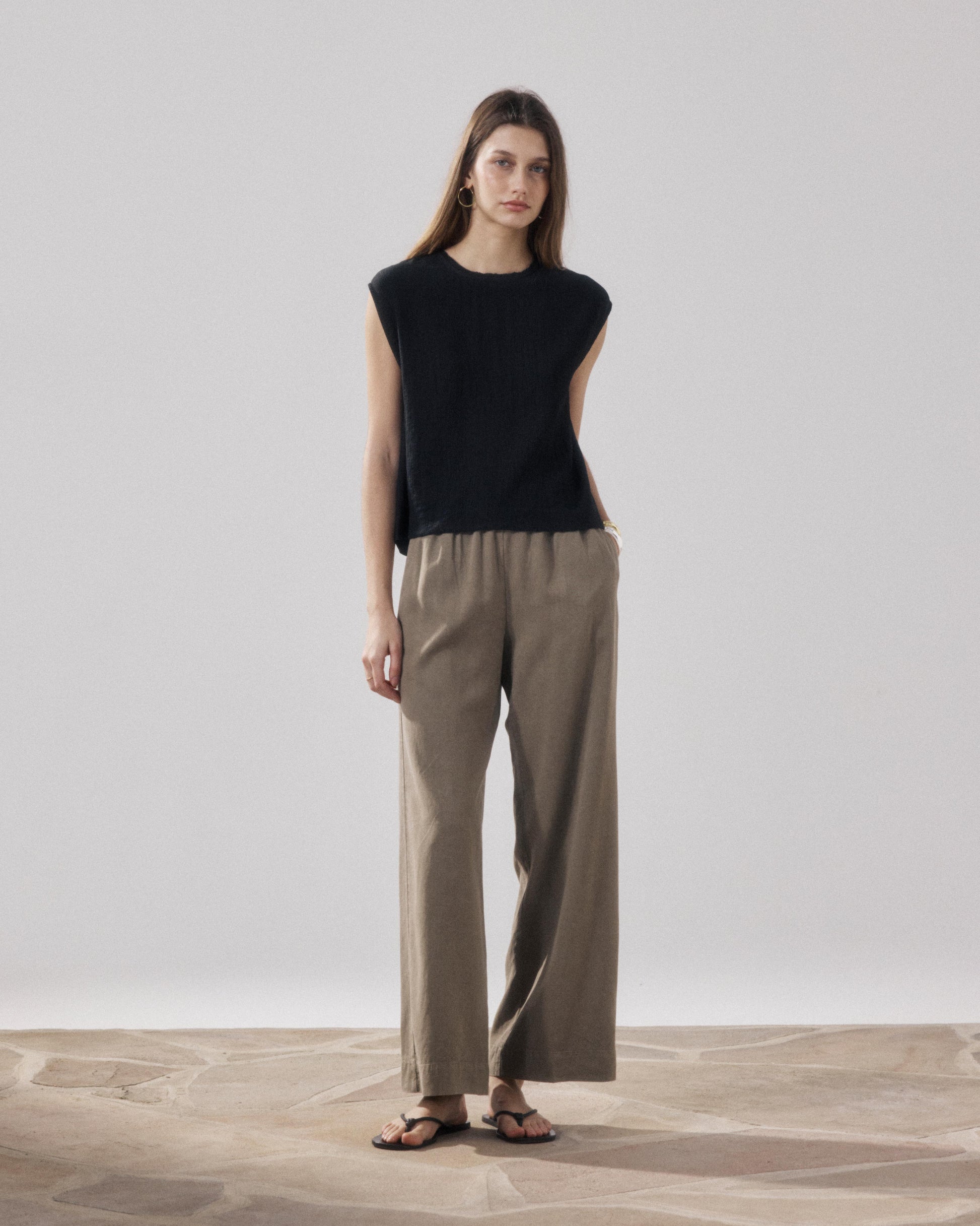 Top Femme en Coton Noir Howi