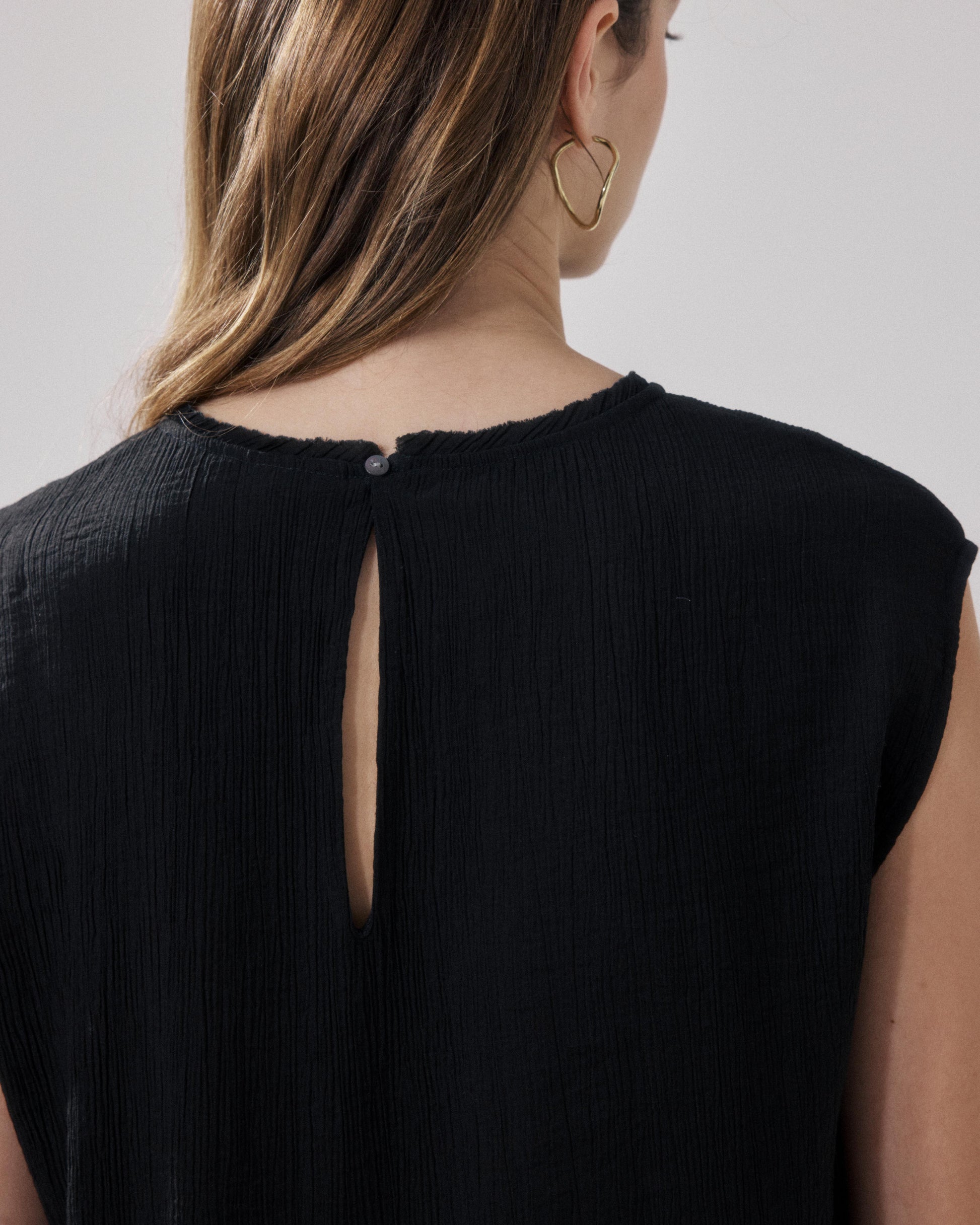 Top Femme en Coton Noir Howi