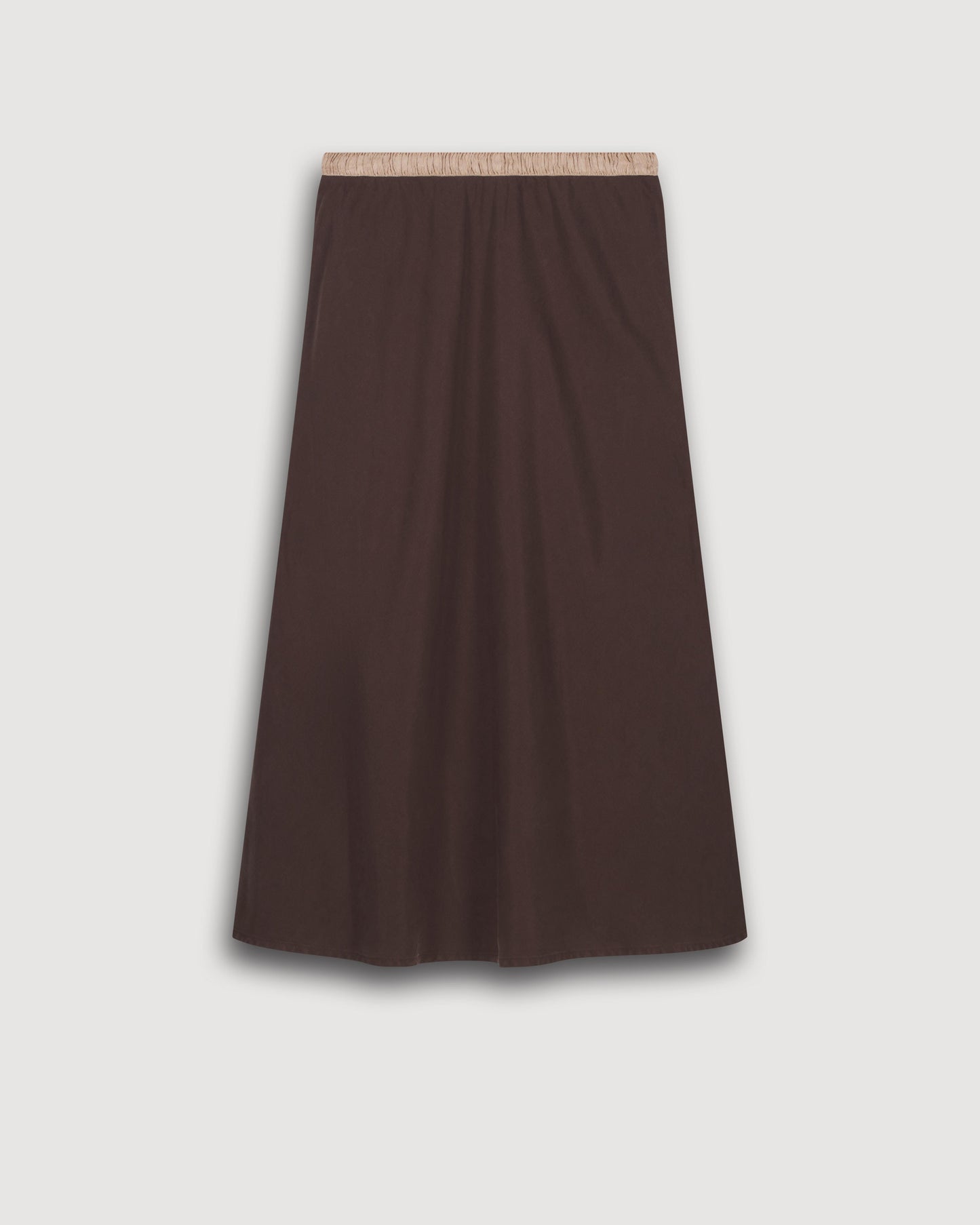 Jupe Femme en Lyocell & Coton Marron Jima