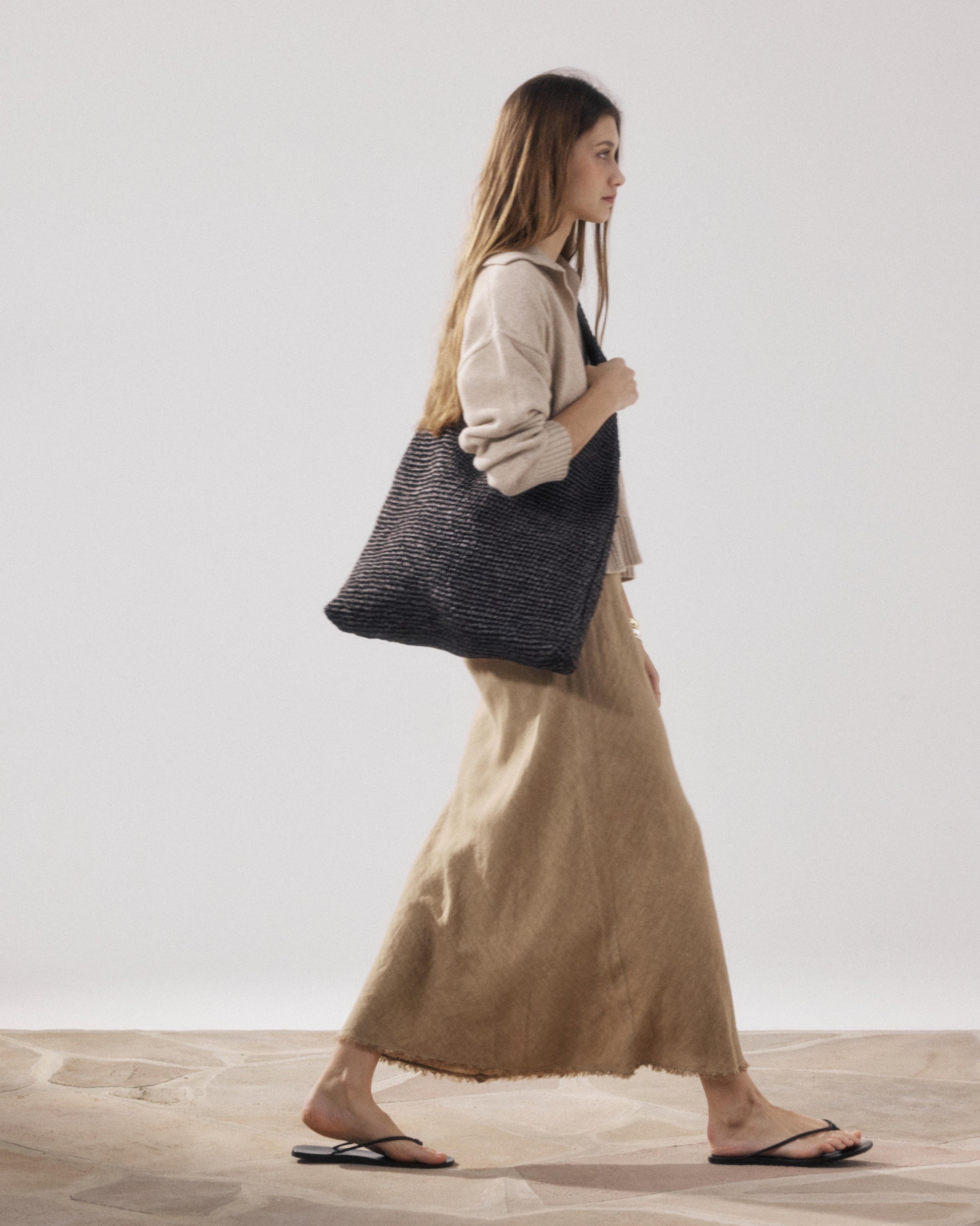Jupe Femme en Lin Beige Julie