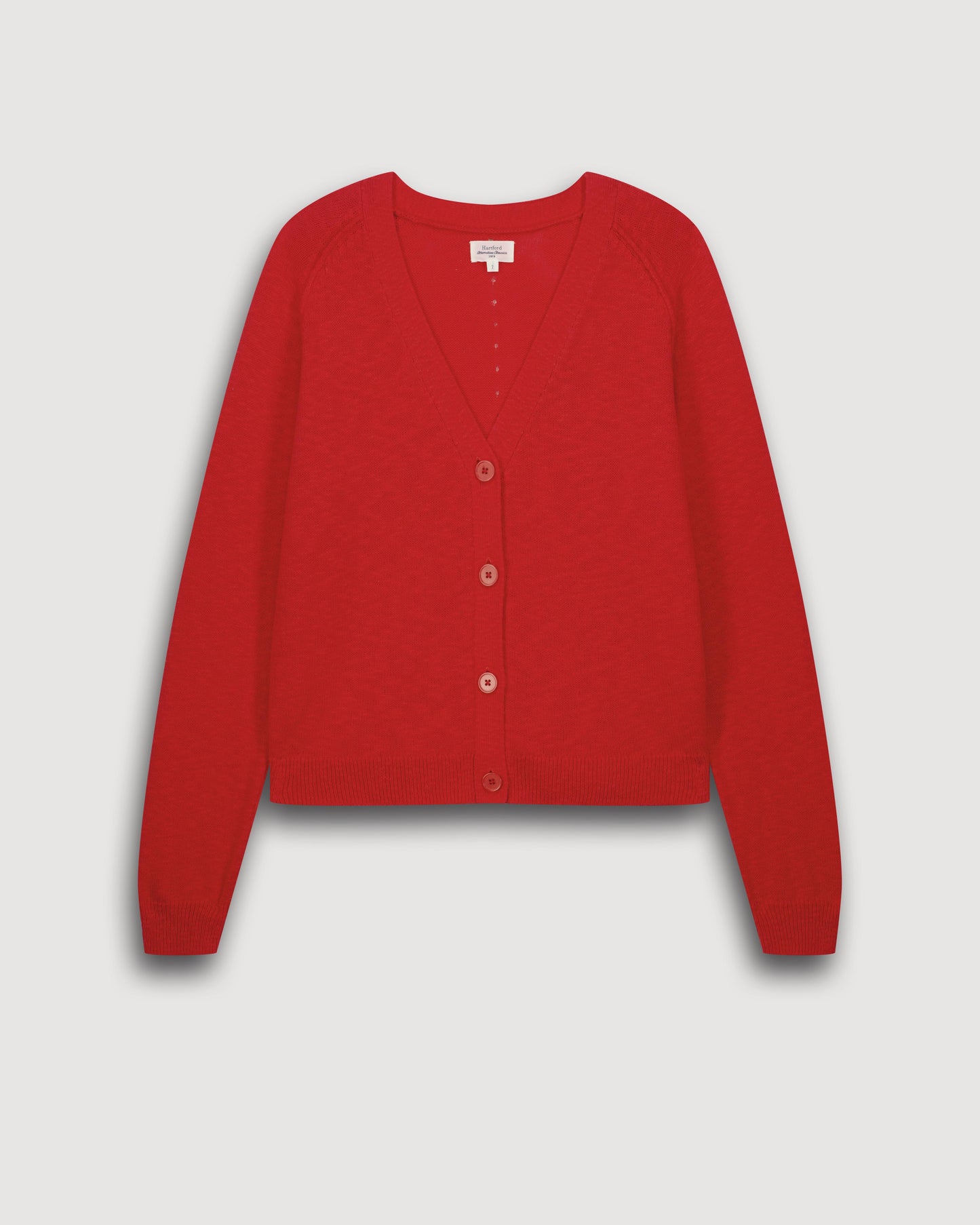 Cardigan Femme en Coton Flammé Rouge Montana