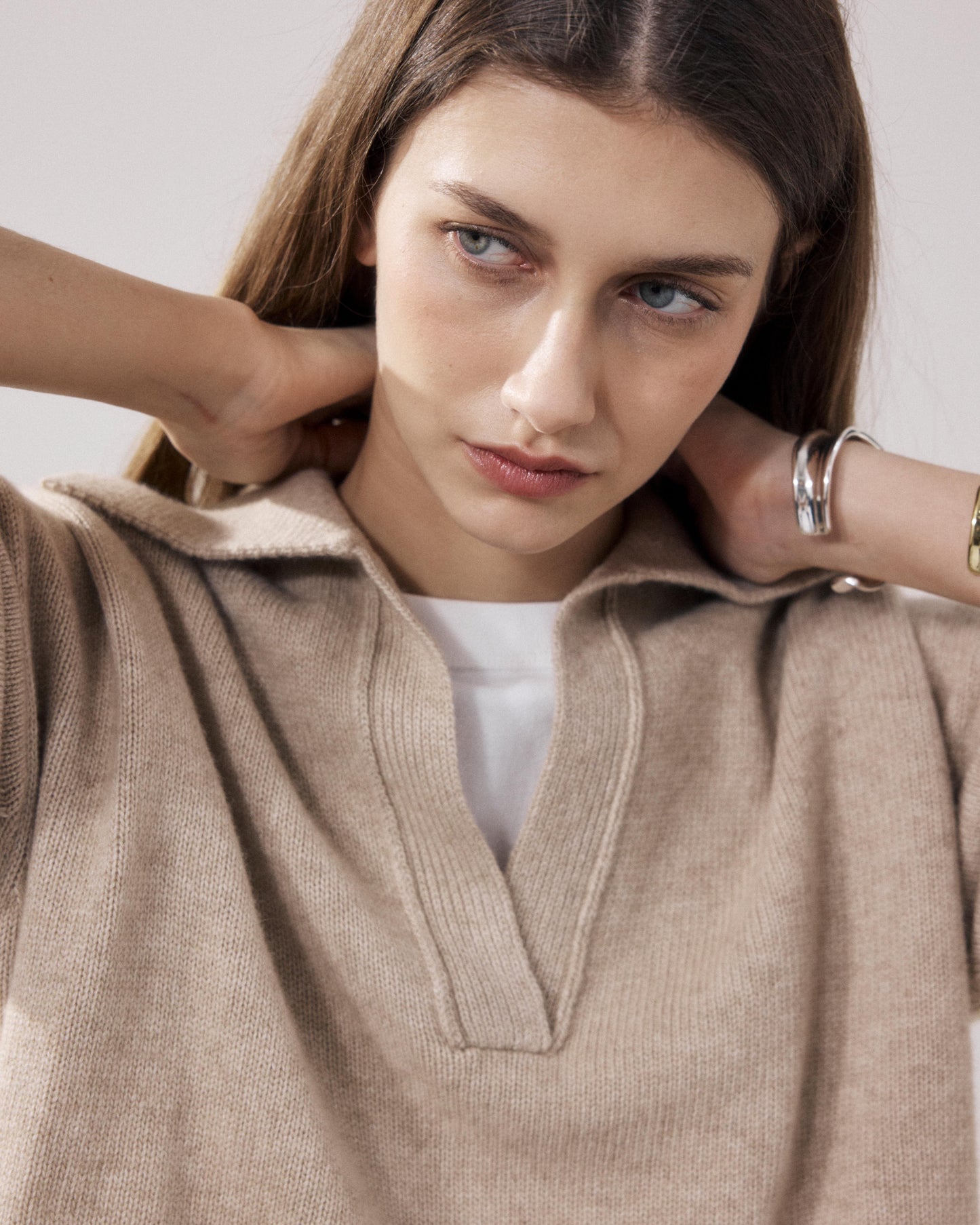 Pull Femme en Laine & Cachemire Ecru Mungo