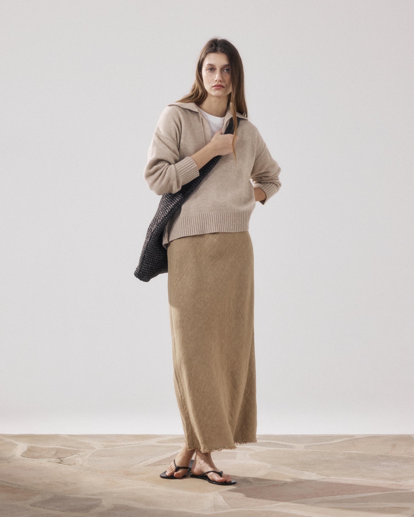 Pull Femme en Laine & Cachemire Ecru Mungo