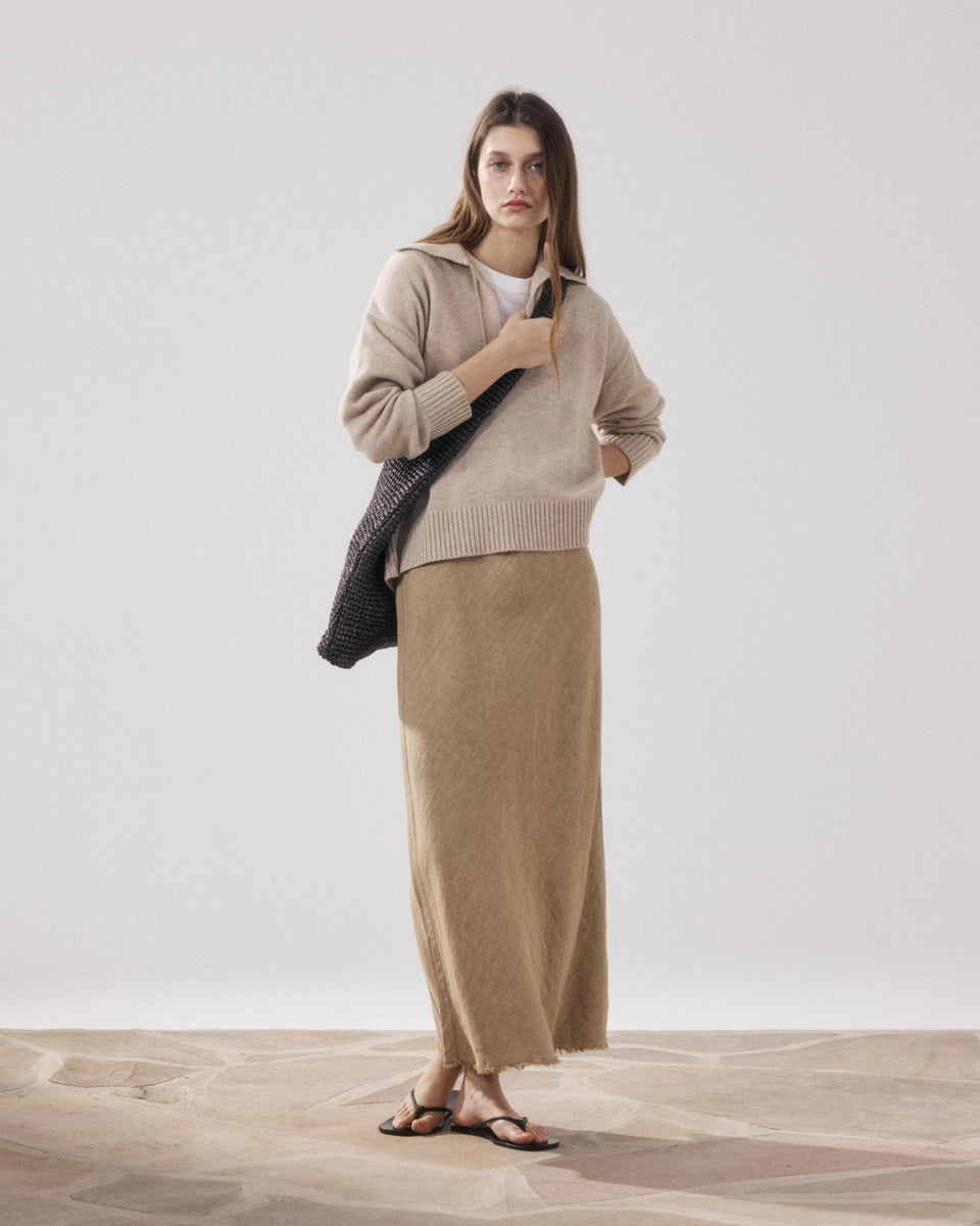 Pull Femme en Laine Mélangée Ecru Mungo - Image alternative