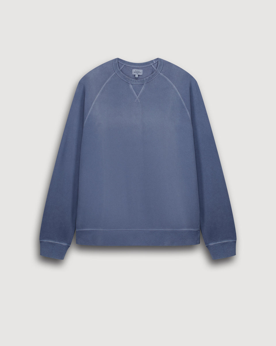 Sweatshirt Homme en Coton Bleu Denim - Image 3
