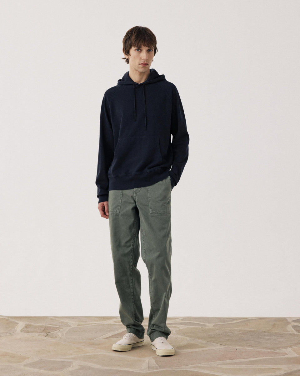 Sweatshirt Homme en Coton Noir Hoody - Image alternative