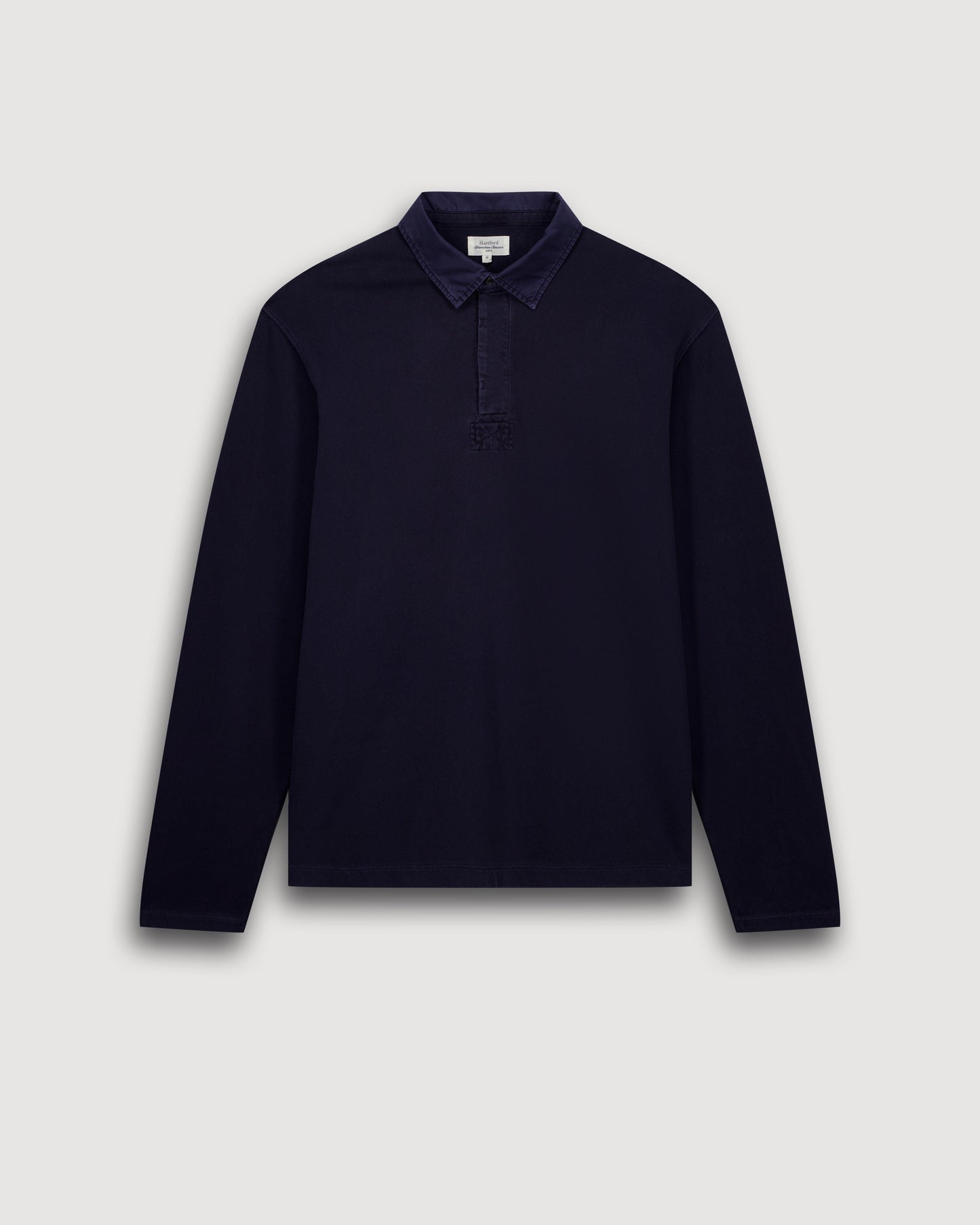 Sweatshirt Polo Homme en Coton Bleu Marine Rugby BFP4312-03