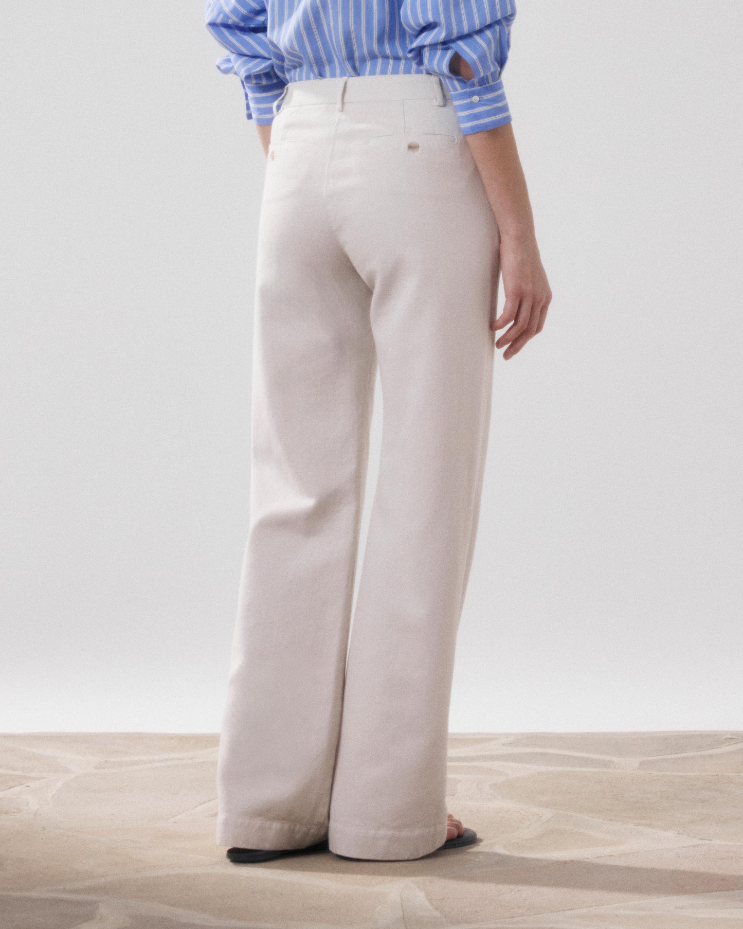 Pantalon Femme en Lyocell & Coton Beige Pandore