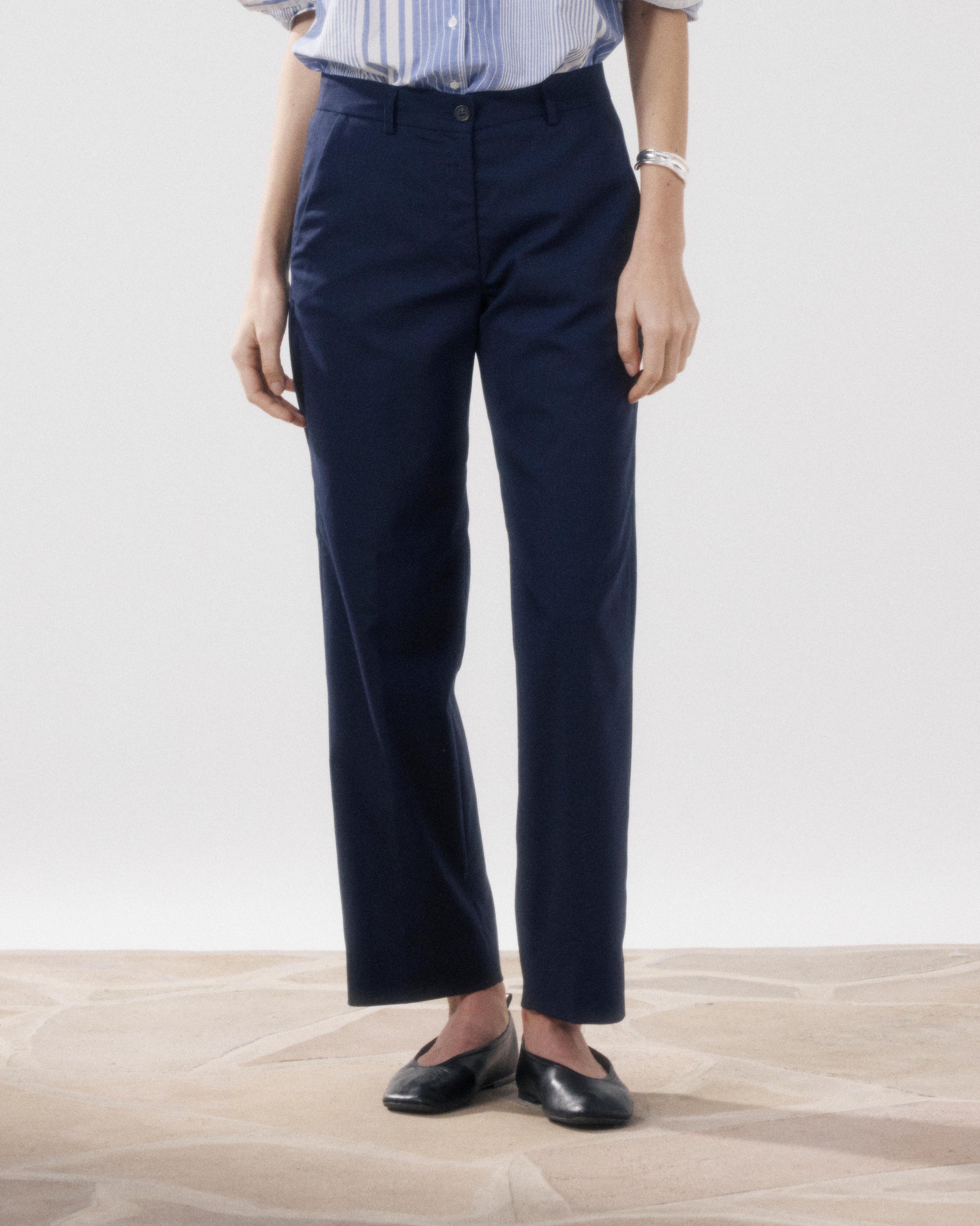 Pantalones de mujer de Lana azul marino Perf BFPJ614-01