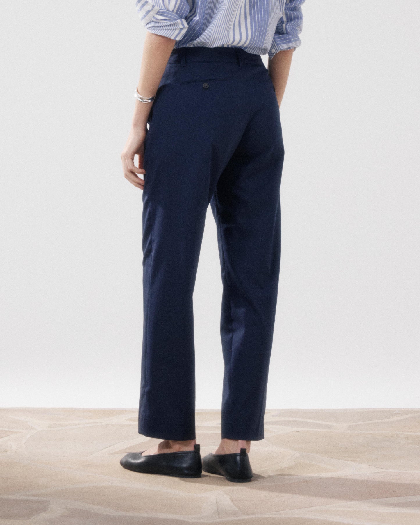 Pantalones de mujer de Lana azul marino Perf BFPJ614-01