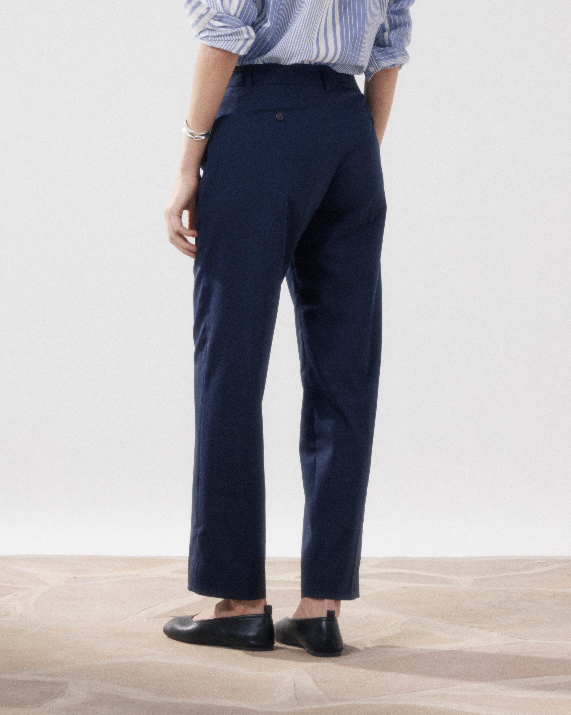 Pantalones de mujer de Lana azul marino Perf BFPJ614-01