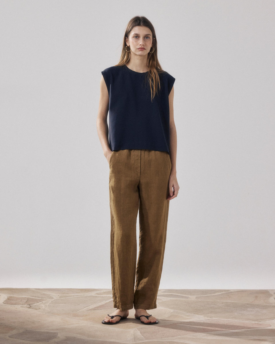 Pantalon Femme en Lin Bronze Pirol - Image principale