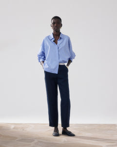 Pantalon Femme en Lin Bleu Nuit Pirol