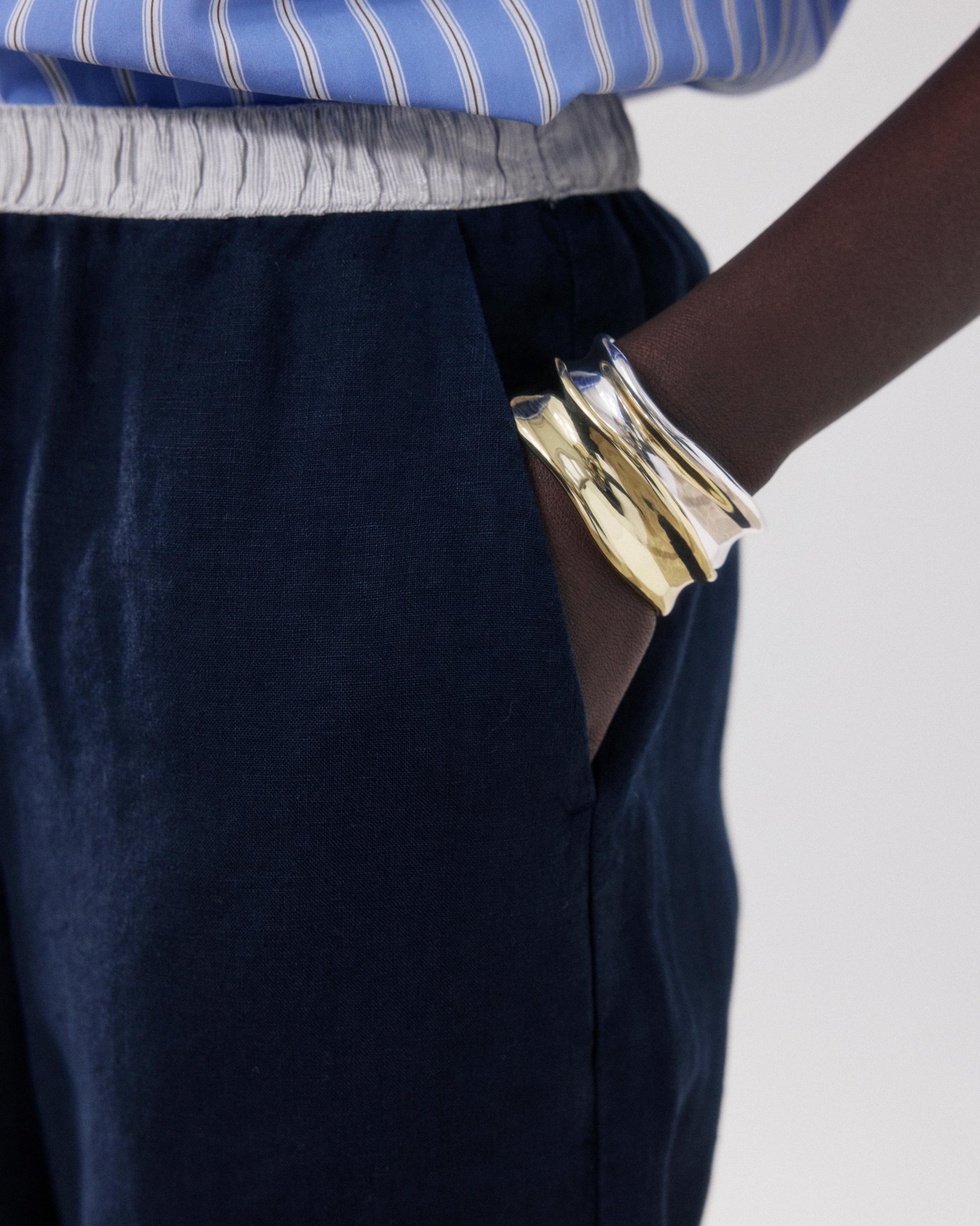 Pantalon Femme en Lin Bleu Nuit Pirol
