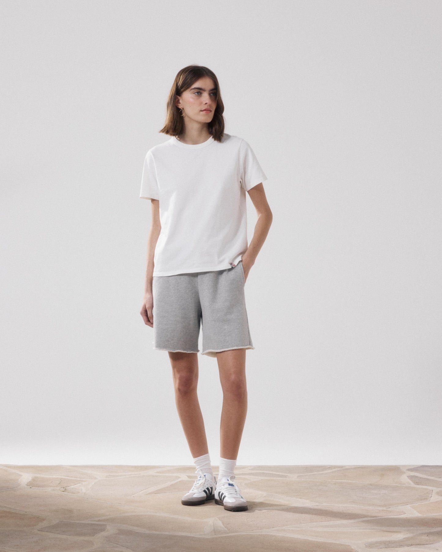 T-Shirt Femme en Coton Ecru Teavy