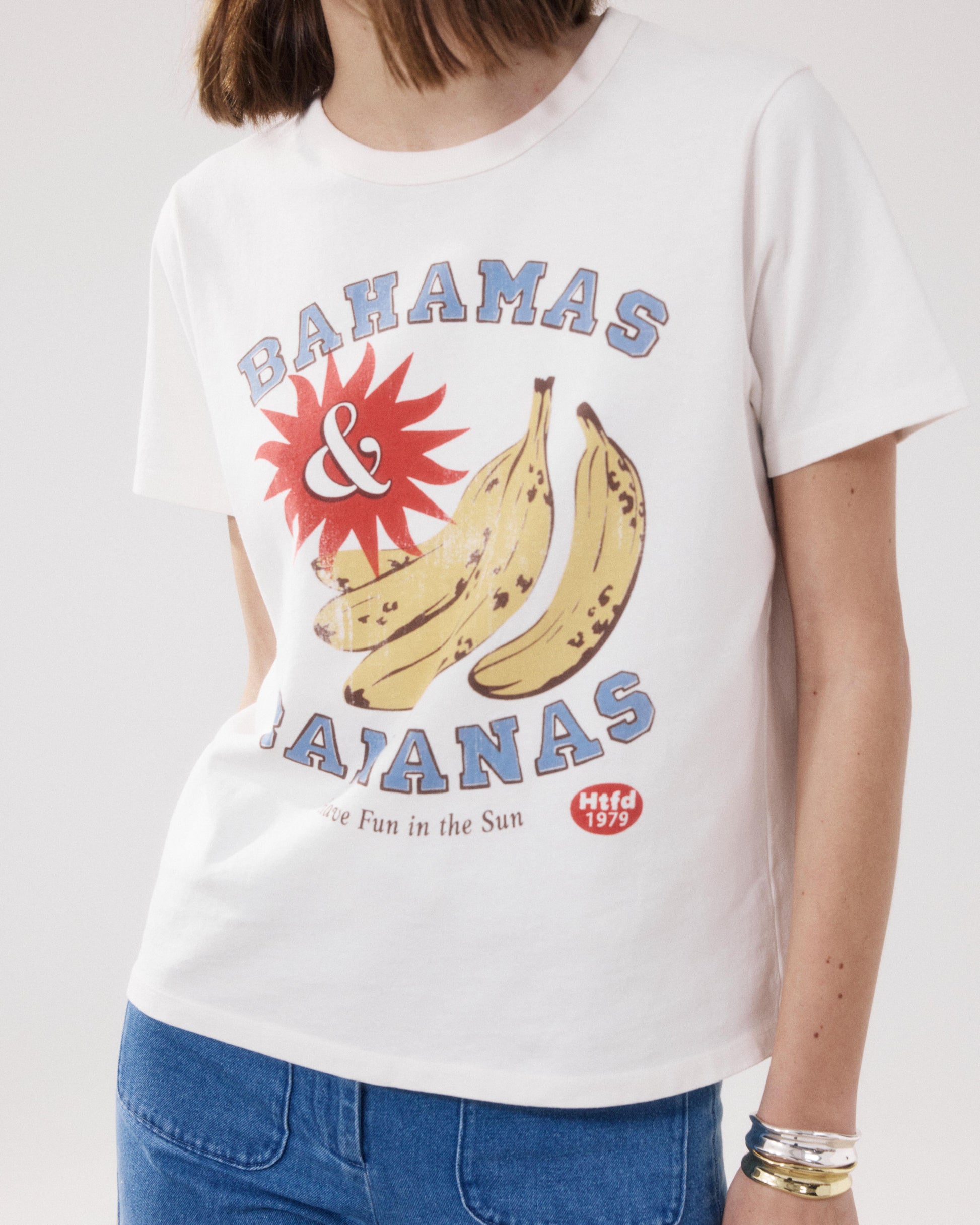 T-Shirt Femme en Coton Ecru Tebanas