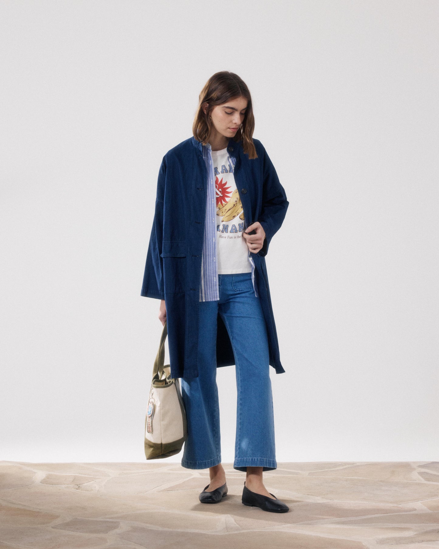 T-Shirt Femme en Coton Ecru Tebanas