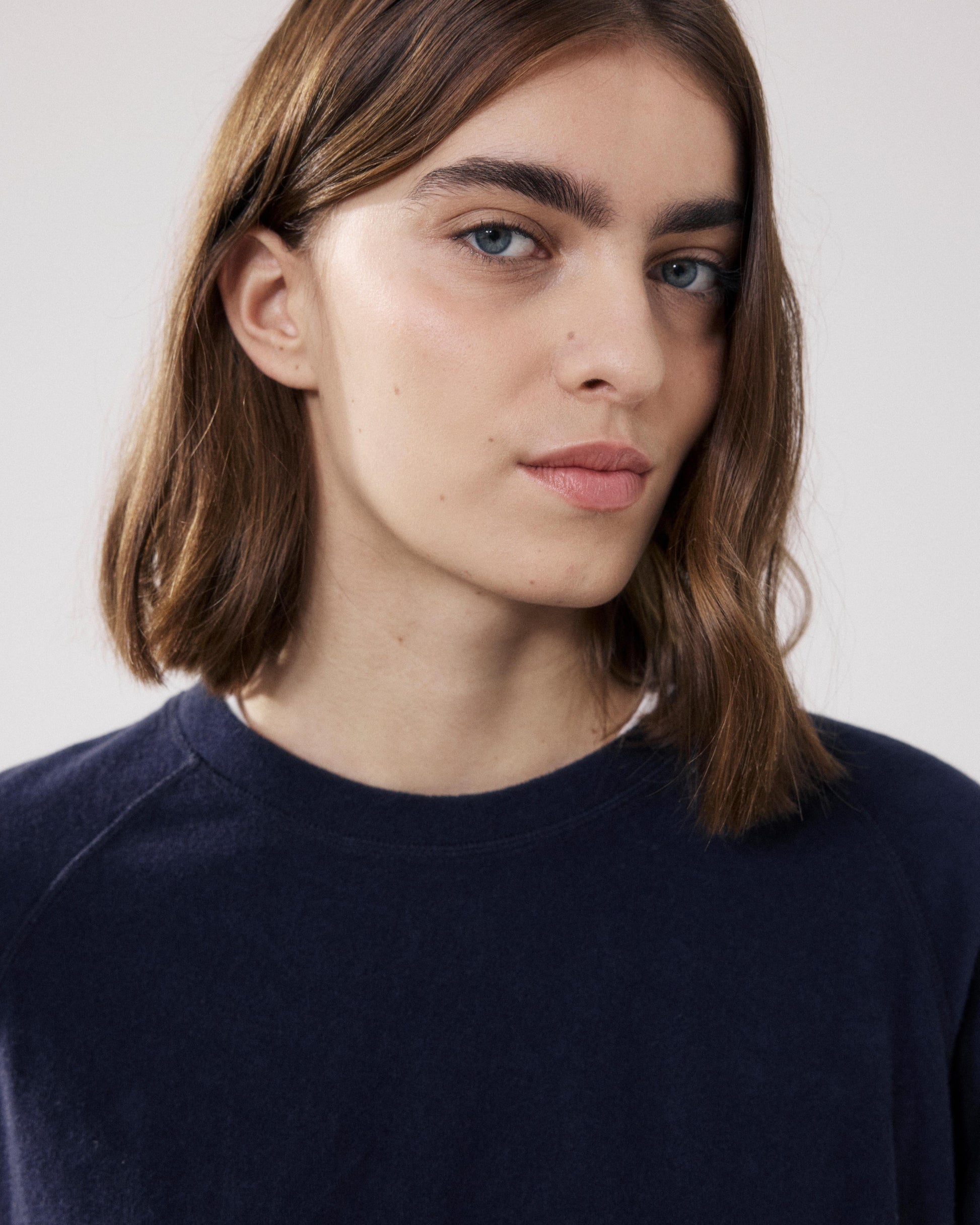 Sweatshirt Femme en Eponge Bleu Nuit Tahiry