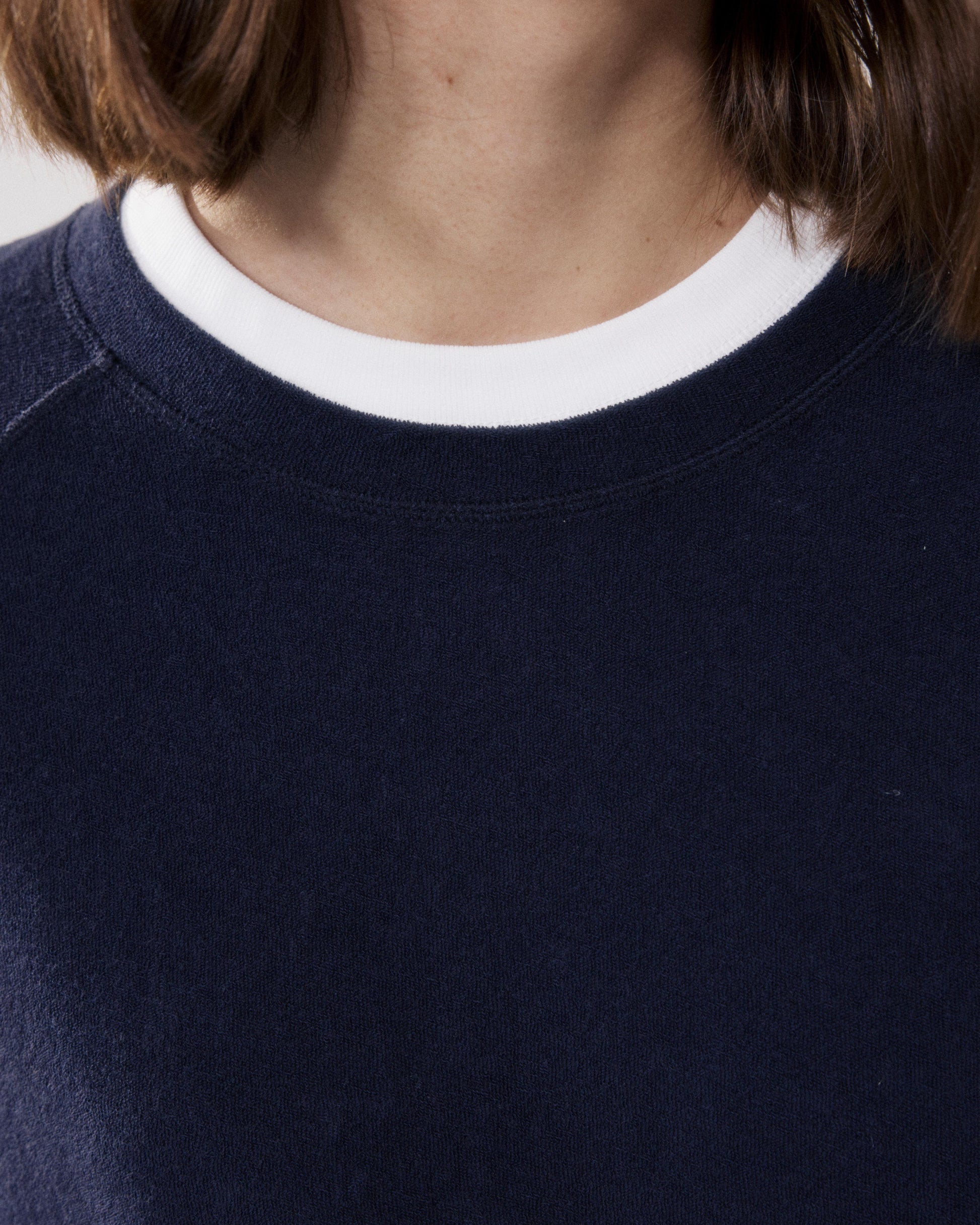 Sweatshirt Femme en Eponge Bleu Nuit Tahiry