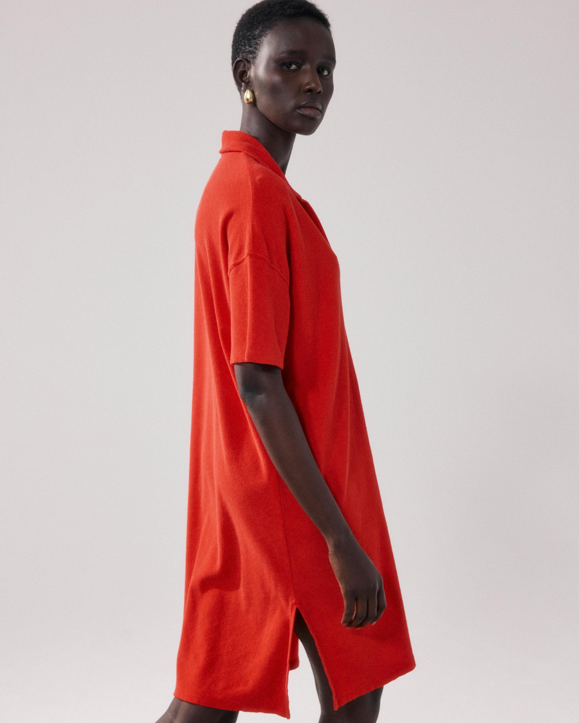 Robe Femme en Eponge Rouge Tulba