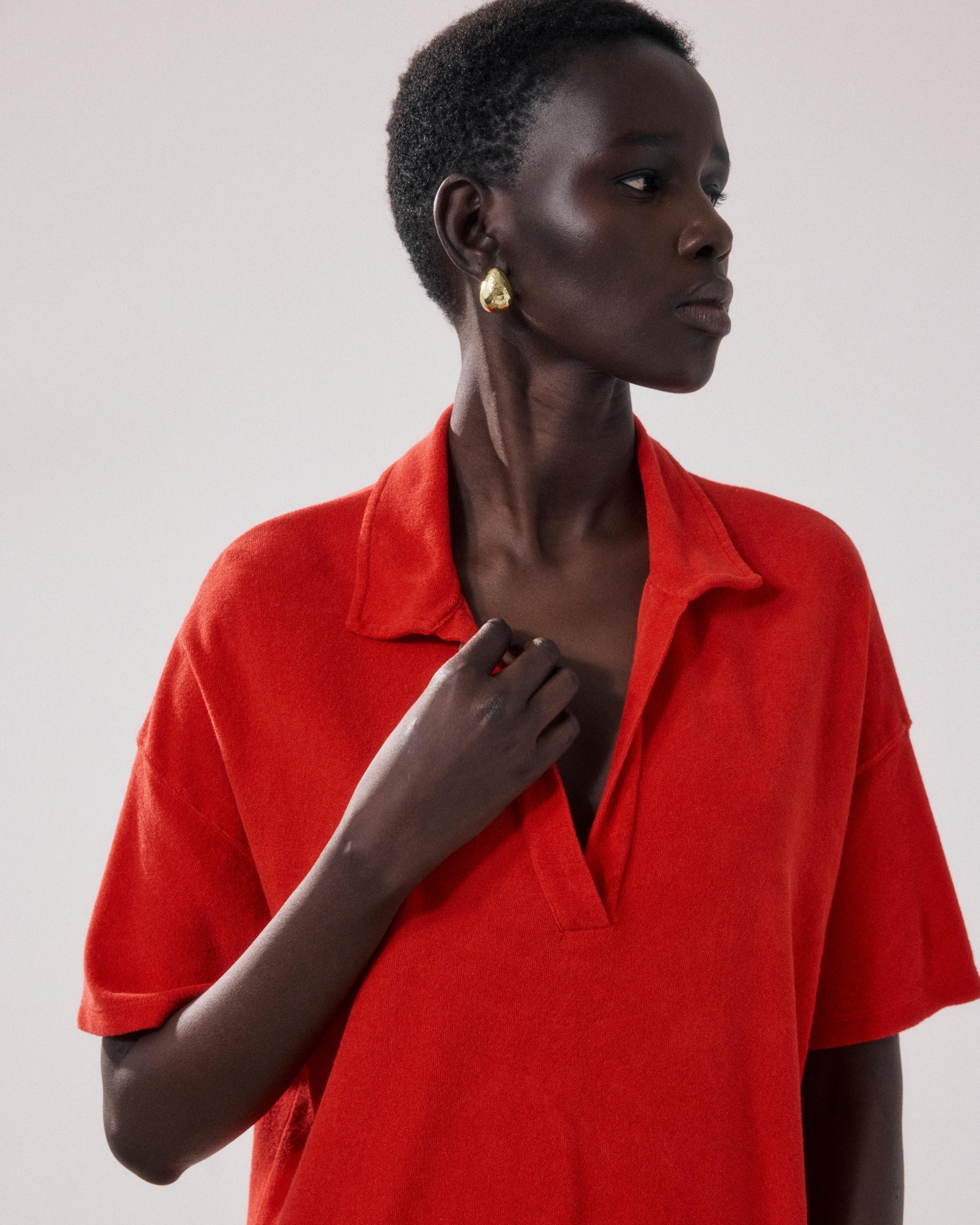 Robe Femme en Eponge Rouge Tulba