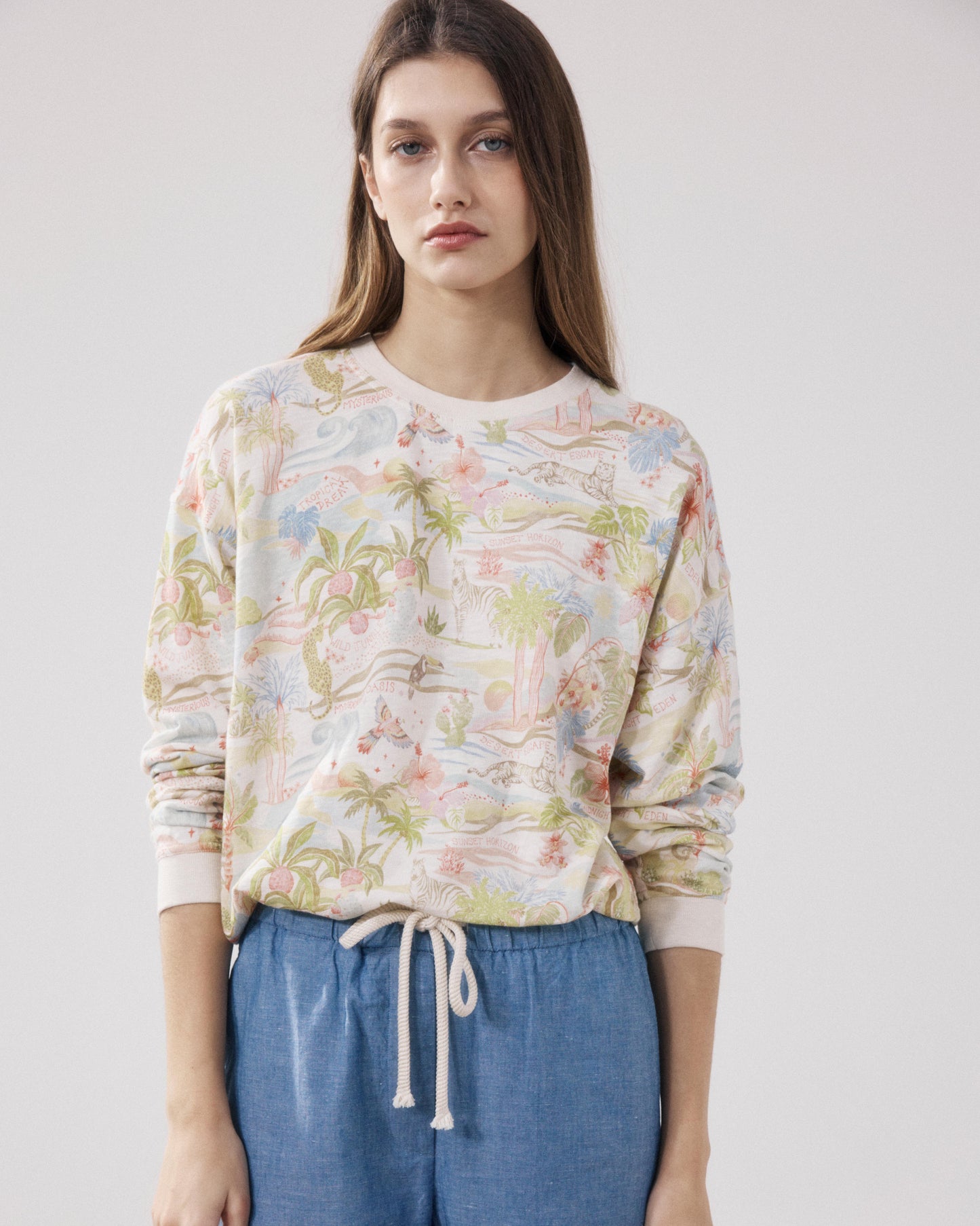 Sweatshirt Femme en Molleton Multicouleur Tatamo