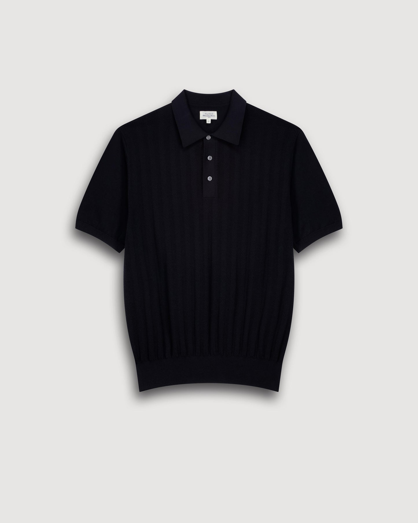Polo Homme en maille retro Bleu Nuit BFR4318-02