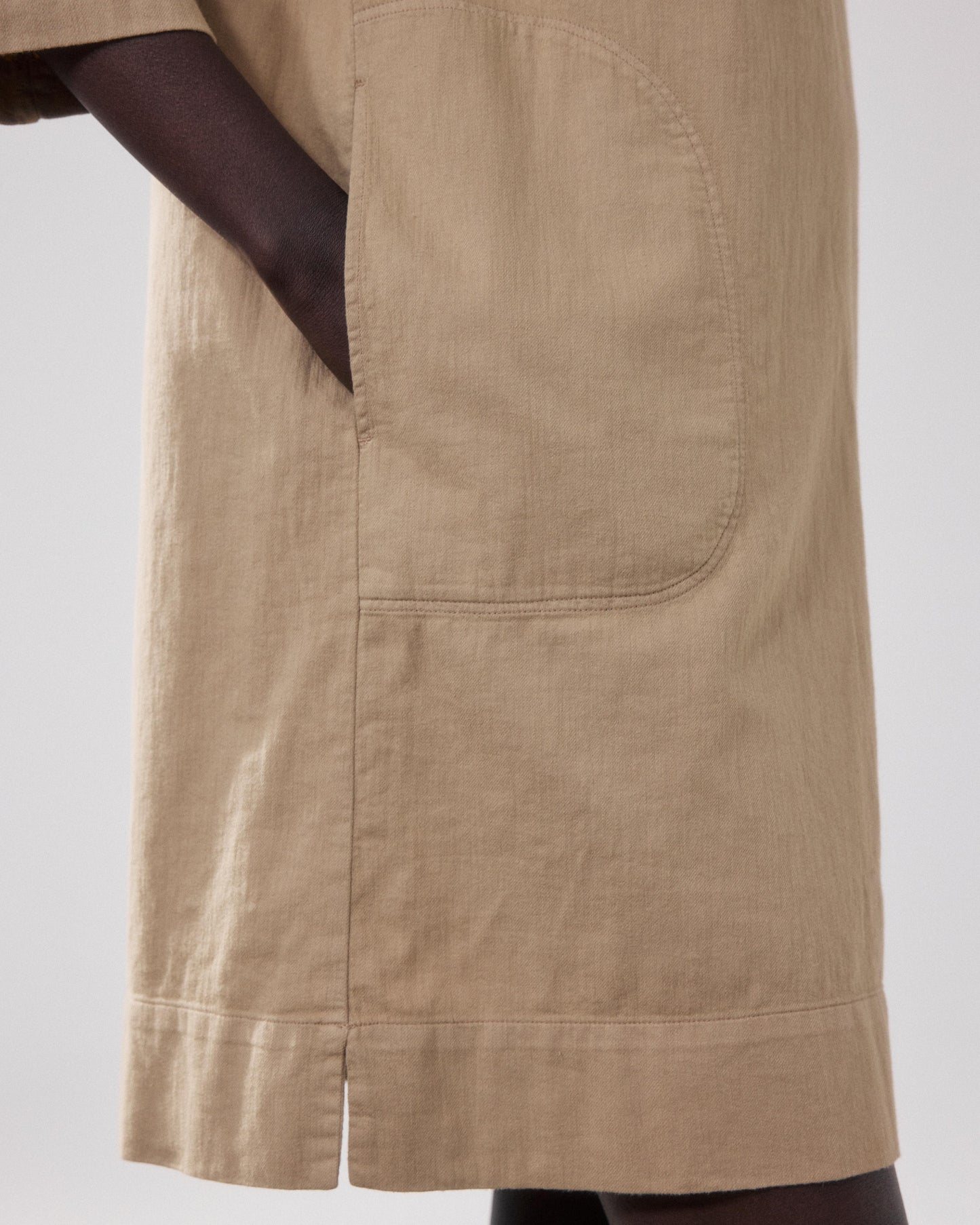 Robe Femme en Twill De Coton Beige Ralli