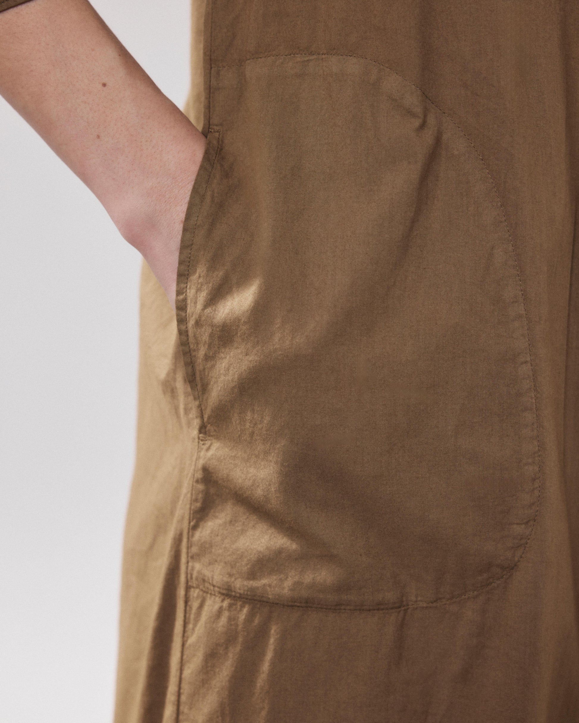 Robe Femme en Voile de Coton Bronze Reflexion