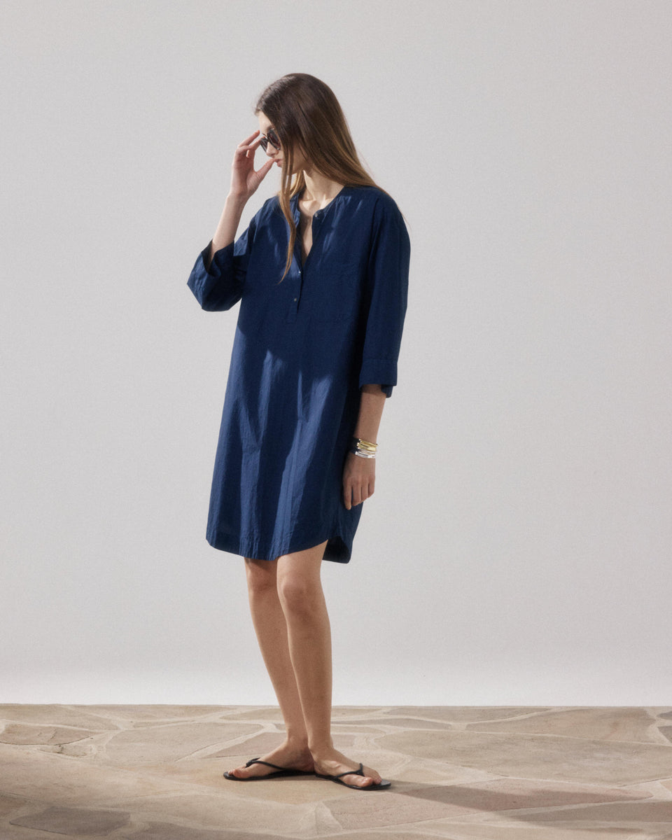 Robe Femme en Popeline Bleu Nuit Rister - Image principale